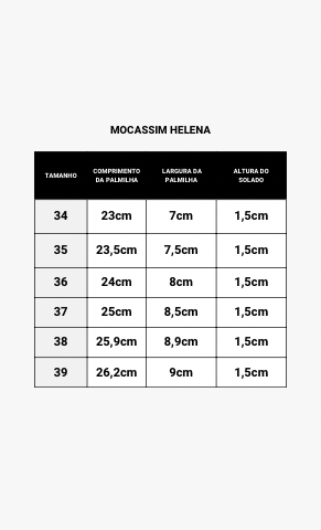 Mocassim Helena Preto