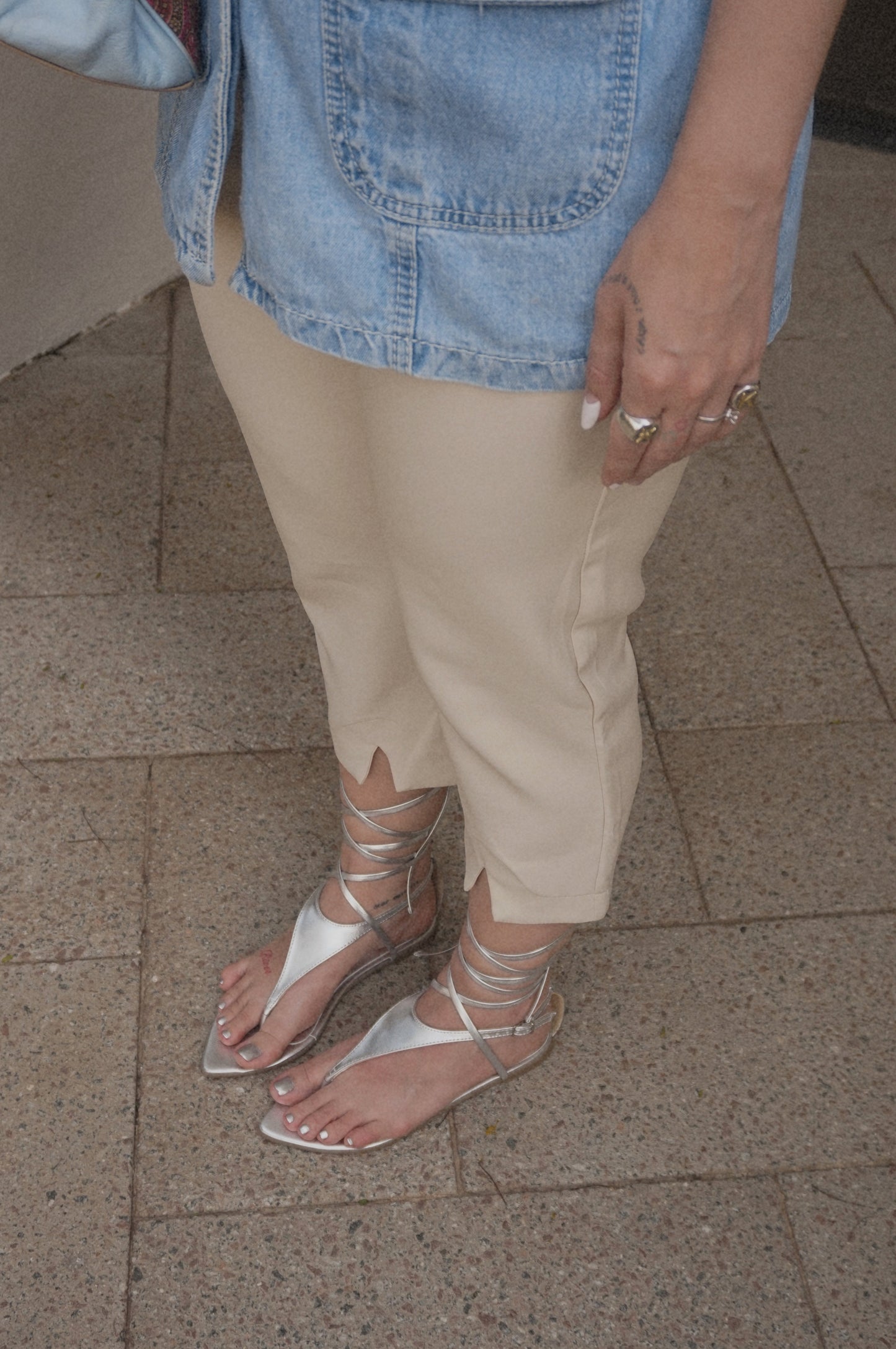 Rasteira Strappy Prata