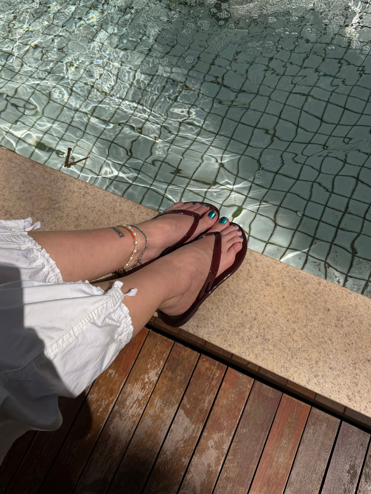 Chinelo Jelly Marrom