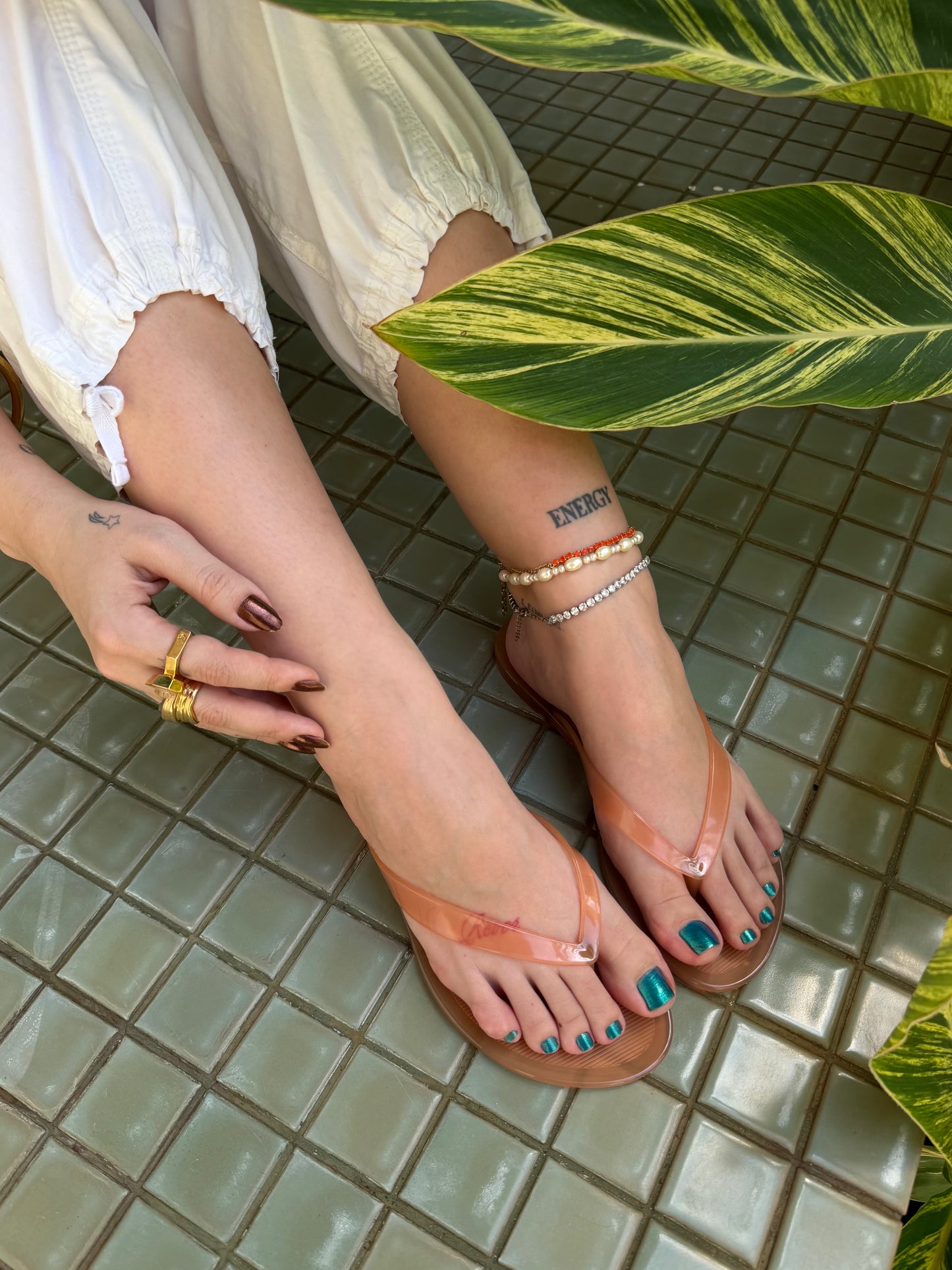 Chinelo Jelly Laranja