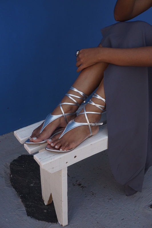 Rasteira Strappy Prata